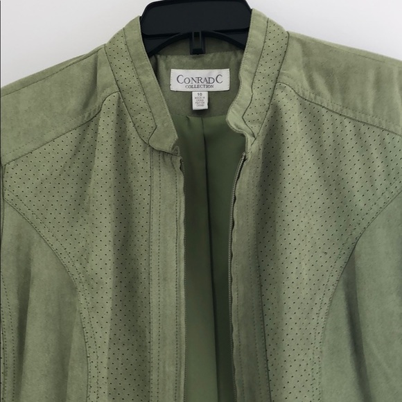 Green faux suede jacket - Picture 2 of 2